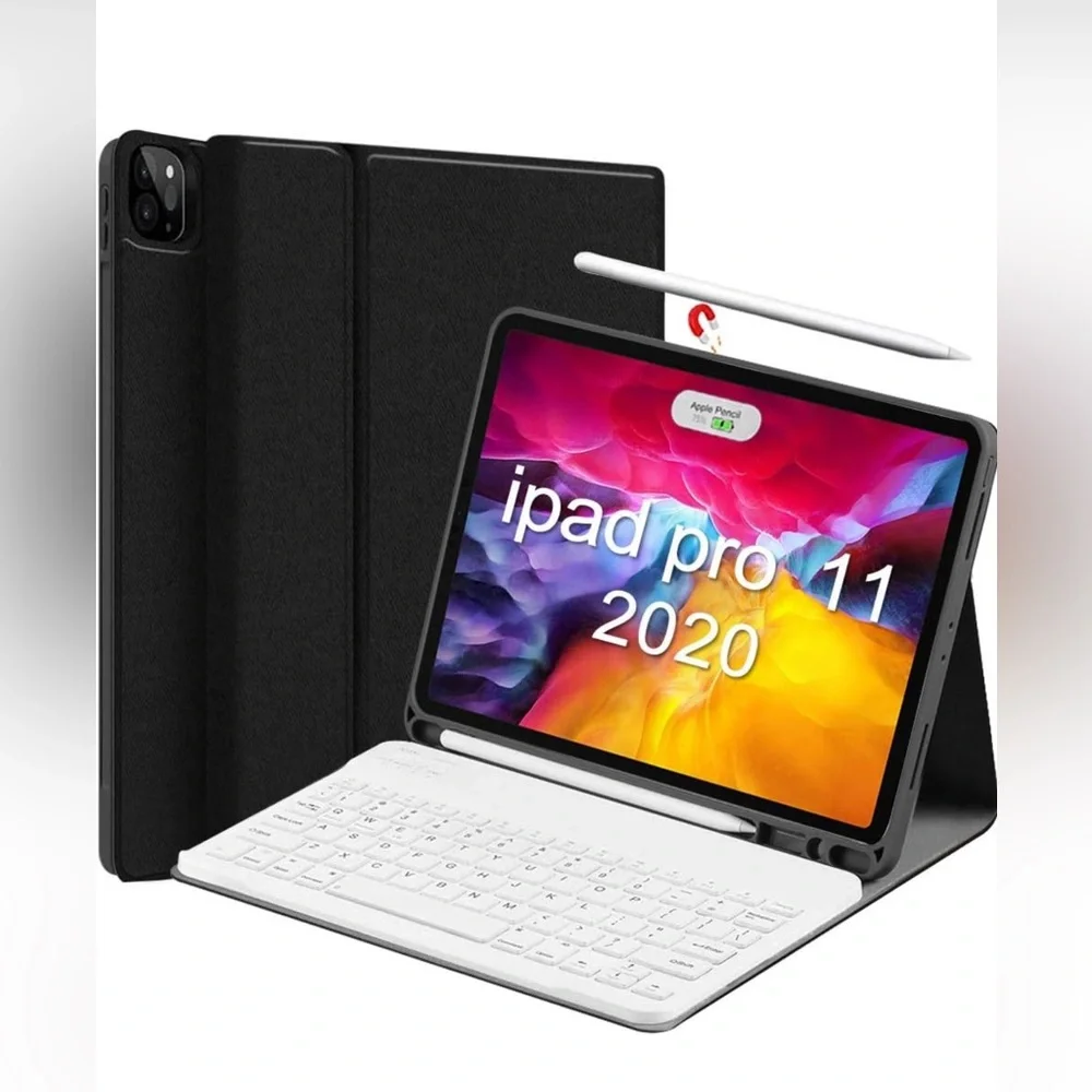 Pad Air 4th 10.9 Keyboard Case Smart Case with Detachable Wireless BT Keyboard